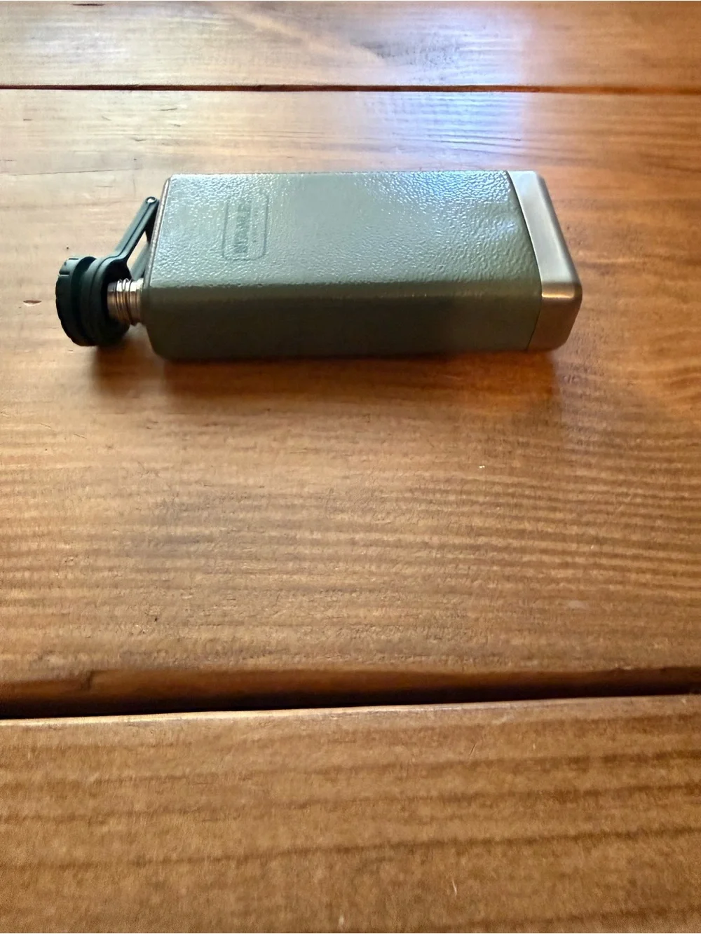 Stanley Green Slim Stainless Flask with Attached Cap